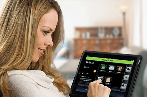 smart home app on tablet