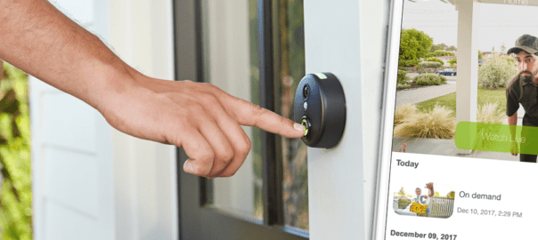 A doorbell camera alert on smart phone