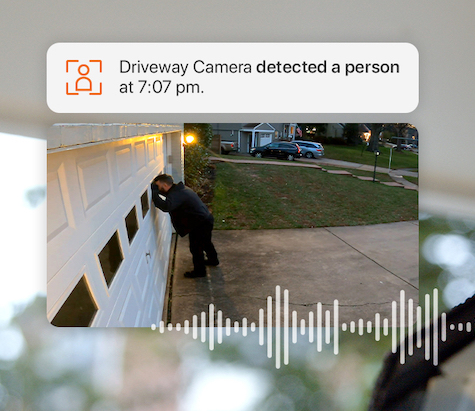 Perimeter Guard™ triggers an alarm to ward off intruders.